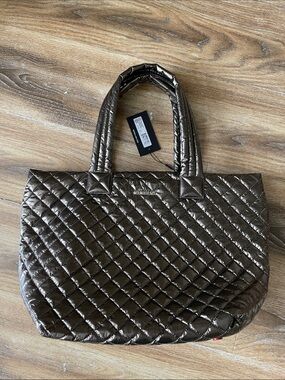 MZ Wallace Metro Tote Deluxe M in Moondust Metallic NWT